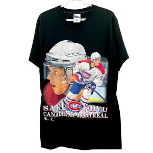 Vintage 90s Pro Player Saku Koivu Graphic Tee